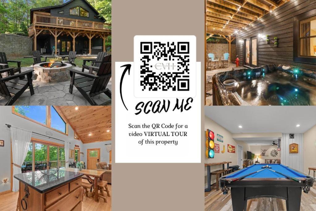 Lux Mtn Cabin Hot Tub, Fire Pit, Game Room 3Bd Franklin Exterior photo