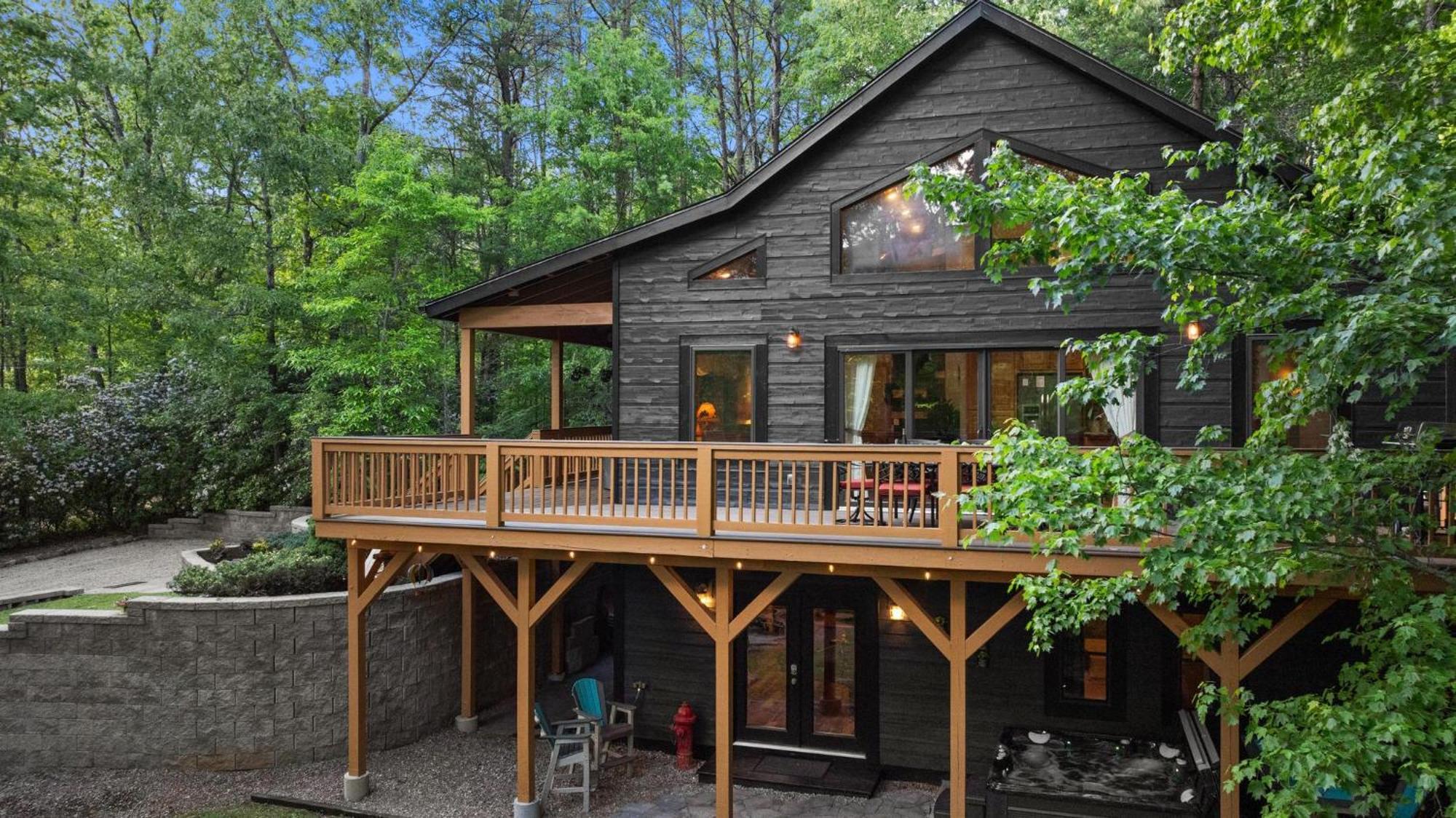 Serene Mountain And Sunset Views 3Bd Cabin Franklin Exterior photo